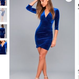 Velvet body con dress